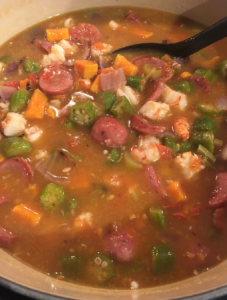 sweet potato gumbo ready to serve